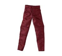 Gitohoni Pantalones para Muñeco de Figura de Acción 1/12 Vestuario para Muñeco Masculino Material PU Táctil Suave Adecuado para Personalizar Escenarios, Burdeos