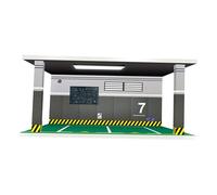 Gitohoni Parking Lot Caja de Exhibición para Coches de Juguete Vitrina de Acrílico Transparente con Iluminación LED Y Cubierta Protectora Estilo Parking Lot Ad, Estilo G