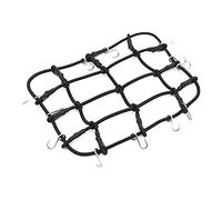 Gitohoni Red de Equipaje para Coche RC 1 12 Red Portaequipajes con Ganchos Accesorio Elástico Simulado para Crawler Tela Flexible Antivuelco Adecuada para Coch, Negro