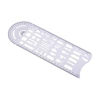 Gitohoni Regla de Dibujo Multifuncional, Símbolos de Accidentes de Tráfico, Accesorios para Plantillas de Dibujo