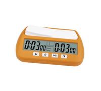 Gitohoni Reloj de Ajedrez Temporizador Digital Tablero Portátil Función de Alarma Memoria Adecuado para Actividades Competición Principiantes, Amarillo