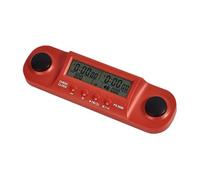 Gitohoni Reloj de Ajedrez Temporizador Digital Tablero Profesional Memoria Ajustable Material PP Función de Cronometrar Adecuado para Partidas de Ajedrez Entre, Rojo
