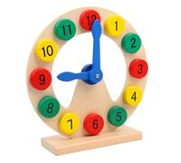 Gitohoni Reloj Educativo para Niños con Juguete Didáctico de Madera Reloj de Enseñanza Analógica Modelo Numérico Y Reloj de Práctica del Adecuado para a