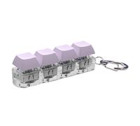 Gitohoni Teclado Fidget Llavero Juguete Mecanismo Sensorial Colgante Tecla Decorativa con Mosquetón Silencioso para Nervios y Mejorar, Violeta, tal como se describe