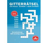 Gitterrätsel Zahlen | Für Erwachsene Große Schrift: 210 Rätsel - Vierstellige Zahlen - Mit Lösungen - Nur 1 Rätsel pro Seite