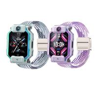 Gittos 2 pulseras magnéticas compatibles con imoo Watch Phone Z7/Z6/Z1 para niños pulseras elásticas trenzadas de repuesto para niñas y niños, Algodón