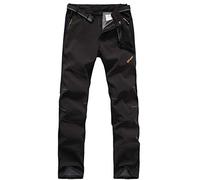 GITVIENAR Winter Outdoor Thick Fleece Warm Pants Mens Water-Repellent Camping Climbing Hiking Soft Shell Trousers