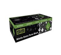 Giubra Guantes nitrilo extra negro pequeño 100 ud sin polvo