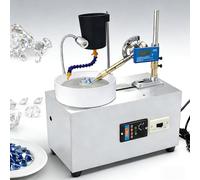 Giuggiolared Esmeriladora de Banco con Eje Flexible y Pantalla Digital, máquina pulidora de Piedras para facetado de Gemas, 0-2800 R/min con Cubierta Impermeable LED