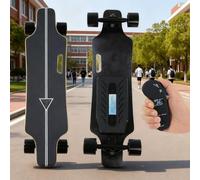 Giuggiolared Longboard Eléctrico con Doble Propulsión y Tabla Skate para Adultos, con Control Remoto, Autonomía 16-30 km, Velocidad 35 km/h - Opción Skateboard Electrico Urbano A-16km