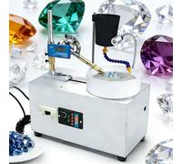 Giuggiolared Máquina de facetado de Gemas Profesional con Eje Flexible 0-2800 R/min, Ideal pulidora de Piedras Preciosas para Hacer Joyas, luz LED y Escala Digital