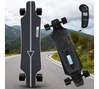Giuggiolared Tabla Skate con Motor Dual, Longboard Electrico con Control Remoto LED, Autonomía Extendida 16-30 km, 4 Ajustes de Velocidad, Skateboard Electrico para Adultos C-30km