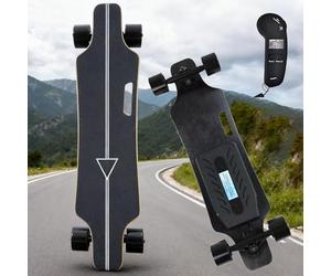 Giuggiolared Tabla Skate con Motor Dual, Longboard Electrico con Control Remoto LED, Autonomía Extendida 16-30 km, 4 Ajustes de Velocidad, Skateboard Electrico para Adultos C-30km