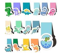 Giugio 30 marcapáginas magnéticos para niños con animales mágicos, pequeños regalos para estudiantes, niños, niñas, amantes de los libros, marcapáginas magnéticos de alta calidad (dinosaurios)