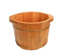GIUIN Balneario de madera para pies grande con forma de barril, spa de pies para adultos, masaje de pies en casa, tratamiento de spa para relajarse, cubo de remojo de pies hecho de madera maciza