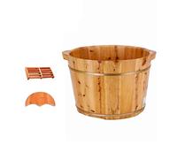 GIUIN Balneario de madera para pies, spa para el hogar, spa de pies y piernas para adultos, cubo de madera de sauna, baño de pies de pedicura relajante, bañera de spa grande