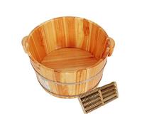 GIUIN Balneario de madera para pies y pedicura, spa de pies y piernas para adultos, cubo de madera de sauna, bañera de spa grande para pies, spa de masaje de pies para el hogar