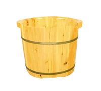 GIUIN Barril de madera para pies de spa de madera maciza, barril de baño de pie de cedro, cuenco de pedicura, masaje de spa, barriles de pedicura, lavabo de madera para pies, 3