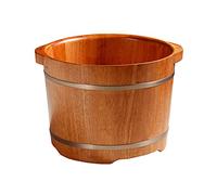 GIUIN Barril de madera para pies de spa de madera maciza, barriles de roble para pedicura, cuenco de pedicura, masaje de spa, barriles de pedicura, barril de baño de pies, lavabo de madera, 2 tamaños