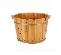 GIUIN Barril de madera para pies de spa, lavabo de madera para el hogar, pedicura, bañera de pies, barril de madera de cedro, cuenco de pedicura, barril de masaje, 26 cm
