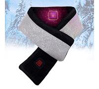 GIUIN Bufanda recargable portátil para el cuello, bufanda térmica para aliviar el dolor de cuello, envoltura de cuello eléctrica inalámbrica con calefacción USB para aliviar la rigidez, hombres y mujeres, color gris