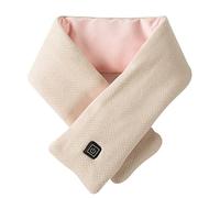 GIUIN Bufanda térmica de invierno - Bufanda térmica recargable por USB para el cuello, 3 temperaturas ajustables, inalámbrica, almohadilla térmica eléctrica para hombres y mujeres, color rosa