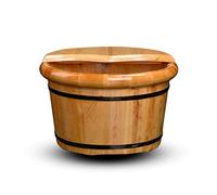 GIUIN Spa de madera para pies y piernas para adultos, spa de masaje de pies para el hogar, bañera de spa grande, baño de pies, pedicura relajante, cubo de madera de sauna