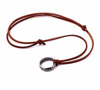 Giulyscreations Collar con anillo de metal, sin níquel, Nathan Drake, con grabado «Sic Parvis Magna», videojuegos, serie de televisión, cosplay