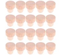 Giuneuow 20 Piezas Corchos de Vino en Forma de T Corchos de DegustacióN Corchos de Vino en Forma de T con Tapa de TapóN de Botella de Vino de Madera Tapones de Botella