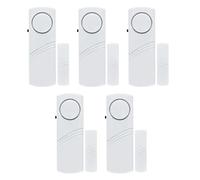 Giuneuow 5 Juegos por Lote,Alarma Antirrobo InaláMbrica,Alarma con Sensor MagnéTico para Puertas y Ventanas, ProteccióN de Seguridad para el Hogar Inteligente, Alarma para Puerta y Ventana