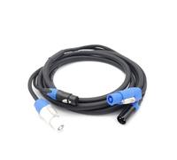Giuneuow Cable Combinado Powercon XLR de 3 de Alta Calidad, 1 M, DMX512, para Iluminación de Escenarios y Pantallas LED.