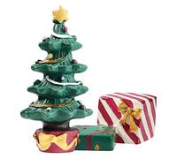 Giuneuow DecoracióN NavideñA para Acuario, Caja de Regalo de áRbol de Navidad, Adornos de Micropaisaje de Resina en Miniatura para Pecera Suministros