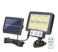 Giuneuow LáMpara De Pared Solar LED con 3 Modos, Resistente Al Agua, con Sensor De Movimiento, para JardíN, Calle, Garaje, Seguridad, Luz De Pared