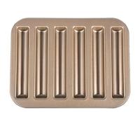 Giuneuow Molde Duradero Antiadherente para Palitos de Galletas, Molde para Hornear Pasteles, Molde para Pan de Acero Al Carbono, Mini Molde para Pasteles CilíNdrico 3D