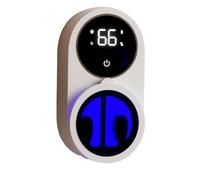 Giuneuow Montado en la Pared Titular del Cepillo de Dientes y Limpiador Inteligente de Limpieza de la Luz y Ventilador de Secado Automático Cubierta Giratoria Cepillo de Dientes Caso