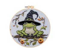 Giuneuow Serie de Halloween Sin Terminar, Bolsa de Punto de, Bolsa de Bordado para Principiantes, Decoración de Bricolaje para la Habitación del Hogar. C