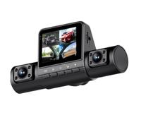 Giuneuow Tacógrafo de Visión HD con Grabación Cuádruple para Automóvil de 2,0 Pulgadas Parte Delantera y Trasera del Automóvil, Izquierda y Derecha, Grabando Simultáneamente