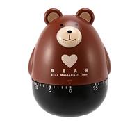 Giuneuow Temporizador Cocina Temporizador Huevo Temporizador de Cuenta Regresiva Temporizador MecáNico de Familia de Animales 55 Minutos, para Cocinar, Deportes, Aprendizaje, Etc., MarróN