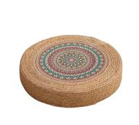 GIUPLOKID Cojín de Paja Tatami, Cojín de Paja for Asiento, Estera meditación, Multicolor, diámetro 50-70cm x 10cm(Color Wheel,Diameter 70cmX10cm)