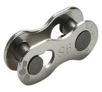 GIUPLOKID Conector de Cadena «Missing Link» para Bicicleta, Conector de Cadena Bicicleta for 6-10 velocidades Plata 2 Piezas(9s)