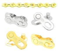 GIUPLOKID Conector de Cadena «Missing Link» para Bicicleta, Conector de Hebilla mágica for Cadena Bicicleta, for Bicicletas montaña y Carretera 1 a 12 velocidades, 2 Pares, Multicolor(10s Silver)