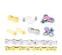 GIUPLOKID Conector de Cadena «Missing Link» para Bicicleta, Liberación rápida de Cadena Bicicleta for Cadenas 6-12 velocidades Multicolor(1pair 10 Speed)