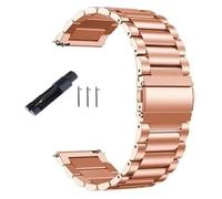 GIUPLOKID Correa de reloj de metal, Stainless Steel Watch Strap 20mm/22mm Quick Release Folding Buckle Multicolor Pack Of 2(Rose Gold,22mm)