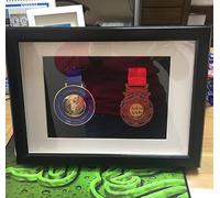 GIUPLOKID exhibición de la Medalla, Caja de Sombra for exhibición medallas, Madera, Multicolor, Varios tamaños(Brown,A4 (2 Medals))