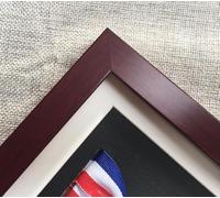 GIUPLOKID exhibición de la Medalla, Marco de exhibición medallas maratón Madera Maciza, Caja Profunda, Multicolor, Varios tamaños(Wine Red,5 medals/33 * 33cm)