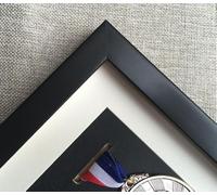 GIUPLOKID exhibición de la Medalla, Marco de exhibición medallas maratón Madera Maciza, Caja Profunda, Multicolor, Varios tamaños(Black,6 medals/33 * 33cm)