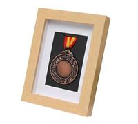 GIUPLOKID exhibición de la Medalla, Soporte de Marco exhibición Insignias y medallas Madera Maciza for Deportes Guerra, Soportes Multicolores 1(. Wood)