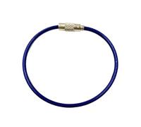 GIUPLOKID Llavero Cable, Cable de llavero alambre acero inoxidable 2,0 mm diámetro Multicolor 10-20 cm 15 piezas(Dark blue,10cm)