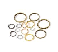 GIUPLOKID Llavero plano con anilla abierta de acero inoxidab Conectores de llavero acero inoxidable 200 piezas 5-14 mm Multicolor(Gun Black,10mm)