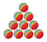 GIUPLOKID Pelota de Golf de Espuma, Paquete de Entrenamiento Pelotas Golf Espuma EVA 10 diámetros Multicolores 4 cm(Red)
